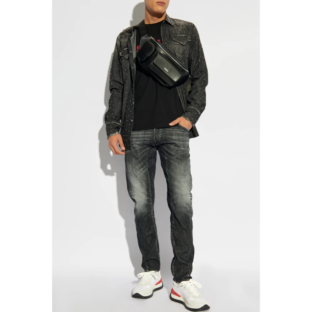 Dsquared2 T-shirt met logo Black Heren