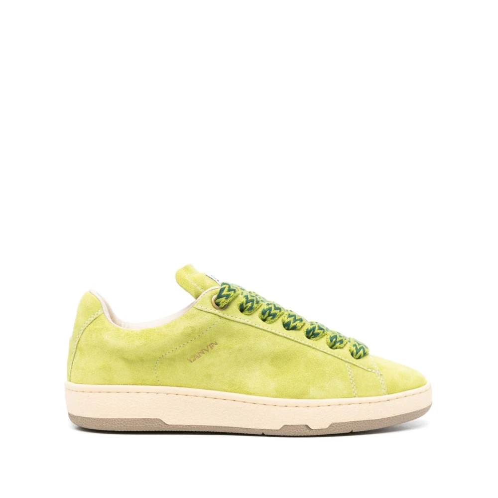 Lanvin Mocka Vadderade Sneakers Green, Herr