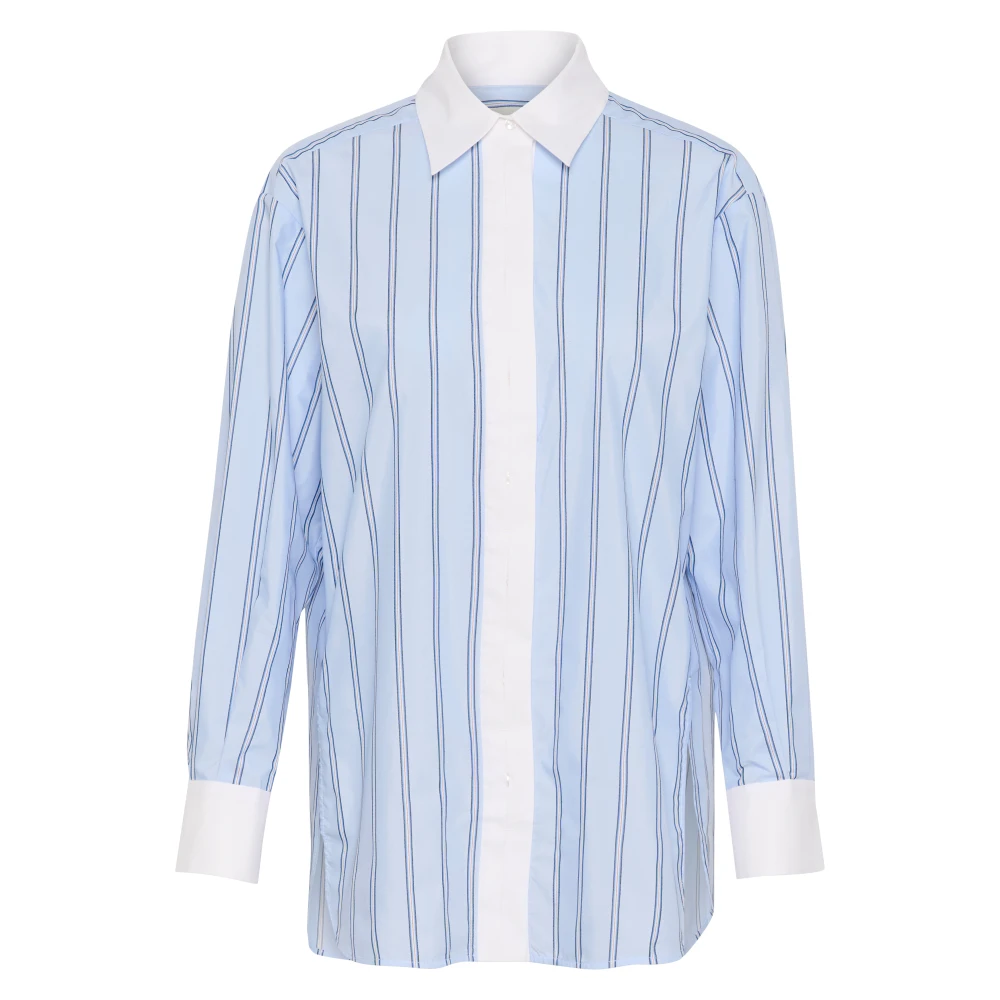 InWear Blauwe Overhemd met Oversized Pasvorm Blue Dames