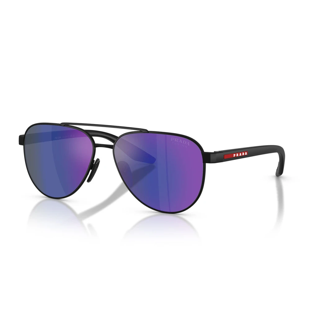 Prada Black Linea Rossa Psa52s Sunglasses - Unisex - Sunglasses - 58 Mm - Accessories
