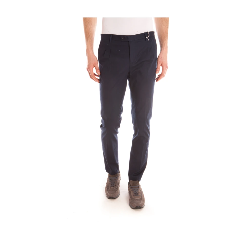 Daniele Alessandrini Men's Blue Pantalone Pozzetto Pens - Suit Trousers - Xs - Trousers