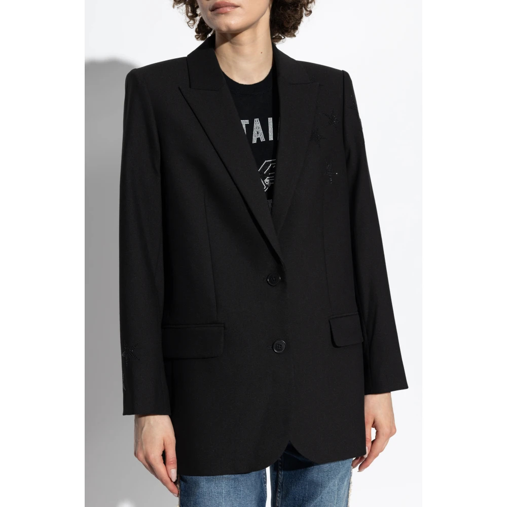 Zadig & Voltaire Blazer met gesloten revers Viva Black Dames