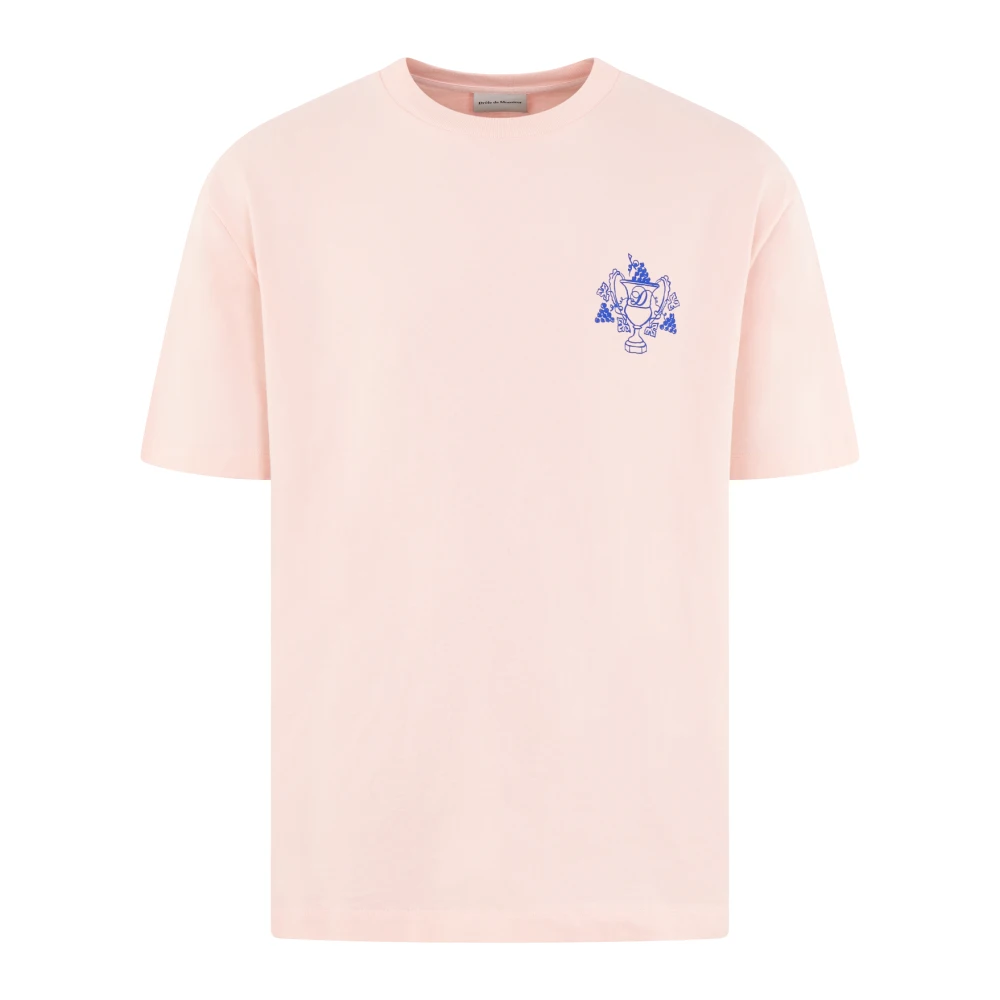 Drole de Monsieur Heren Blason T-Shirt Roze Pink Heren