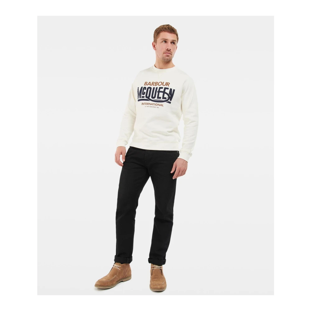 Barbour Randall Crew Sweatshirt in Whisper White Heren