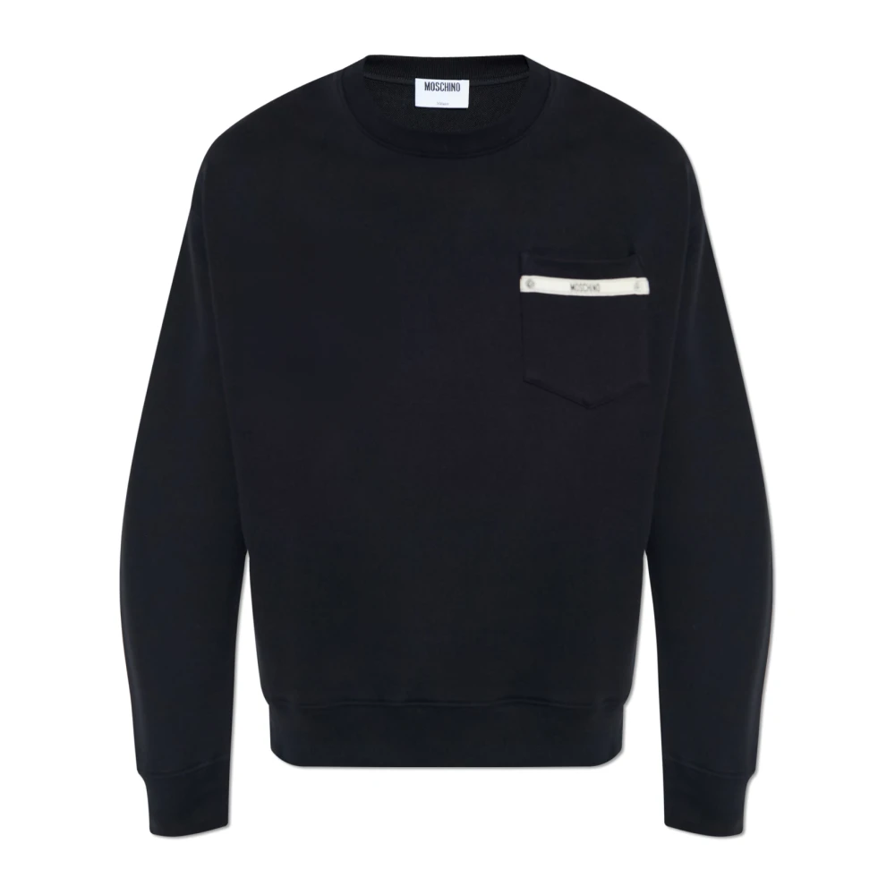 Moschino Men's Black Sweatshirt With Logo - Sweatshirts - Xl - Sweatshirts & Hoodies