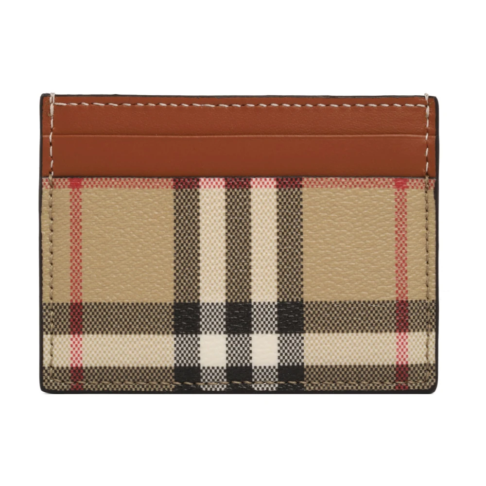 Burberry Women's Multicolor Wallets & Cardholders, One Size, Vintage Check Card Holder Beige