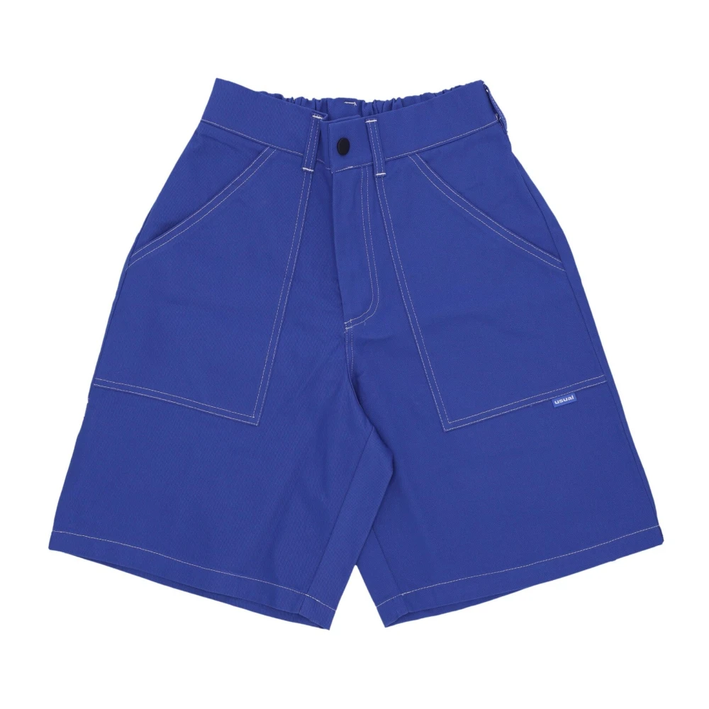 Usual Royal Blue Gestructureerde Stof Korte Broek Blue Heren