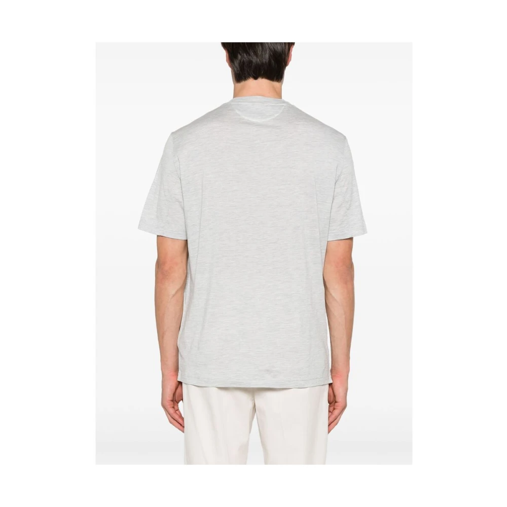 BRUNELLO CUCINELLI Grijze korte mouw T-shirt Gray Heren