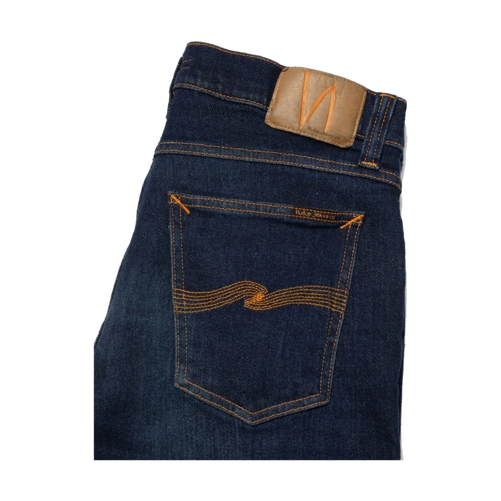 Nudie Jeans Donkerblauwe Slim Fit Biologische Katoenen Jeans Blue Heren