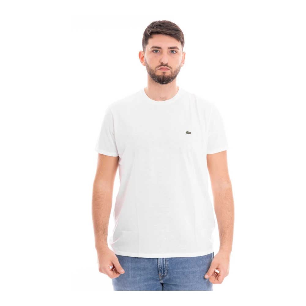 Lacoste Heren Crew Neck T-Shirt White Heren