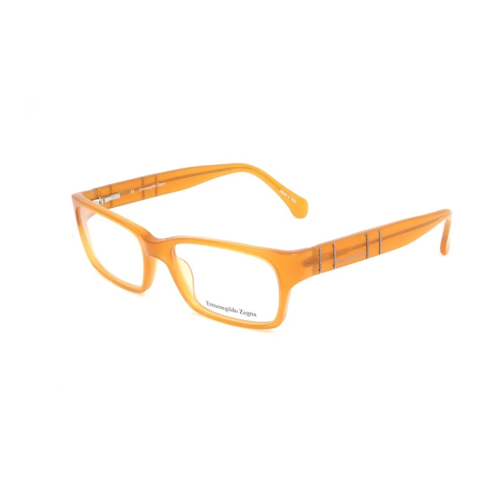 Er egildo Zegna Gele Plastic Wijzerplaat Frames Unisex Horloge Yellow Unisex