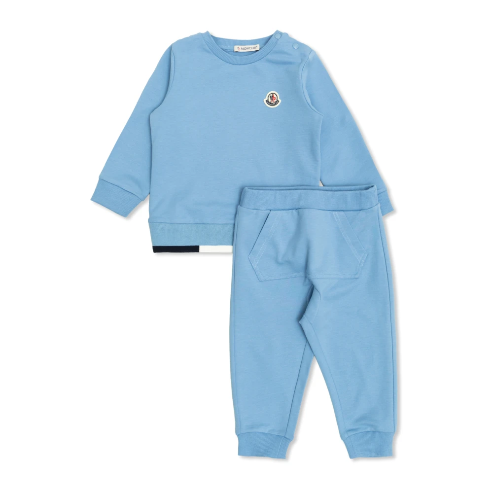 Moncler Blue Sweatshirt And Joggers Set - Unisex - Kids Sport Sets - 18 M - Kids