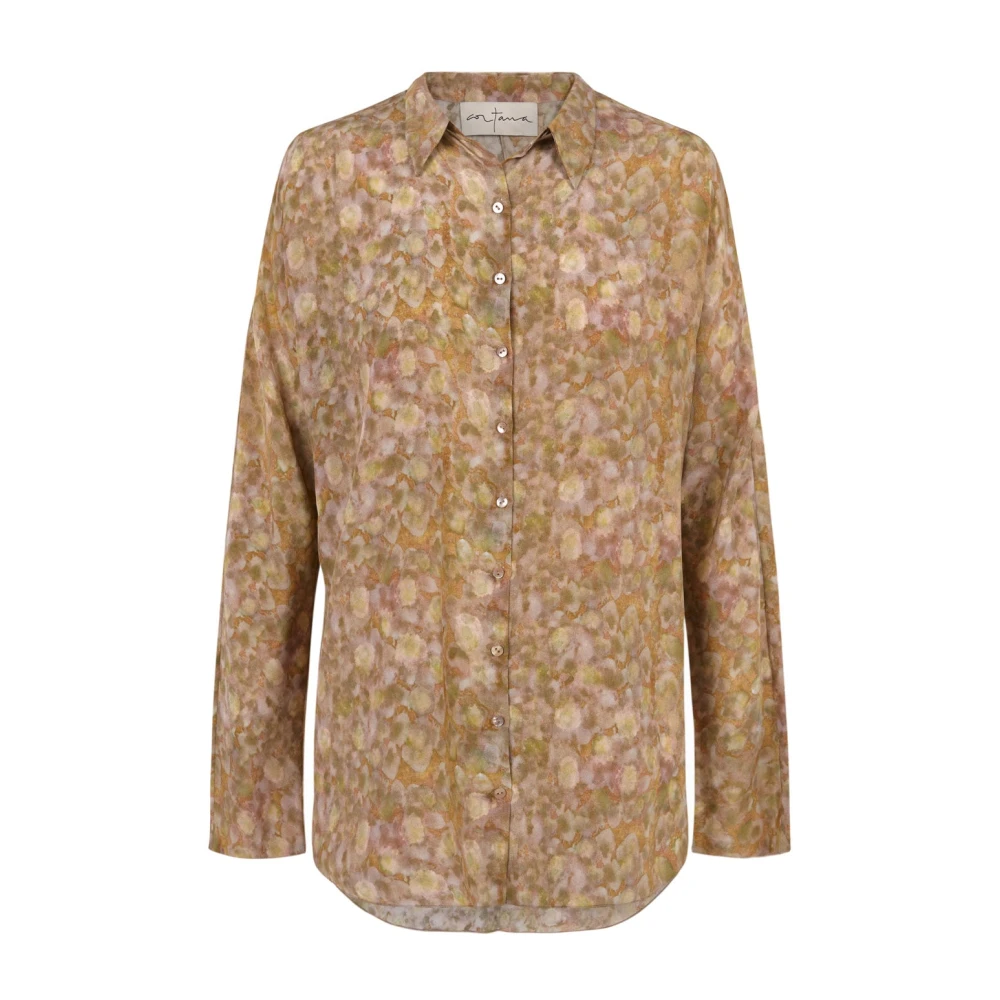 Cortana Carla top in zijde flora print Multicolor Dames