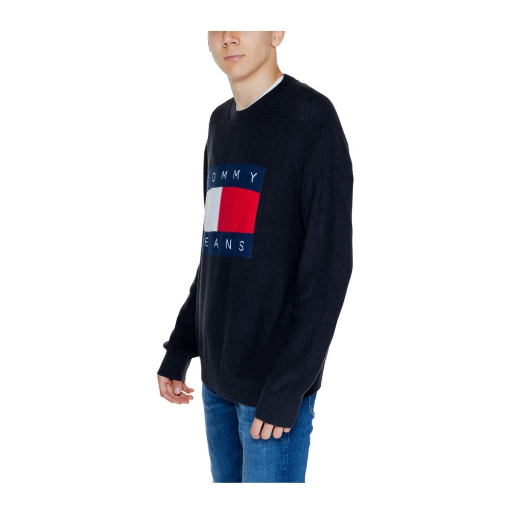 Tommy Jeans Herfst Katoenen Trui Mannen Collectie Black Heren