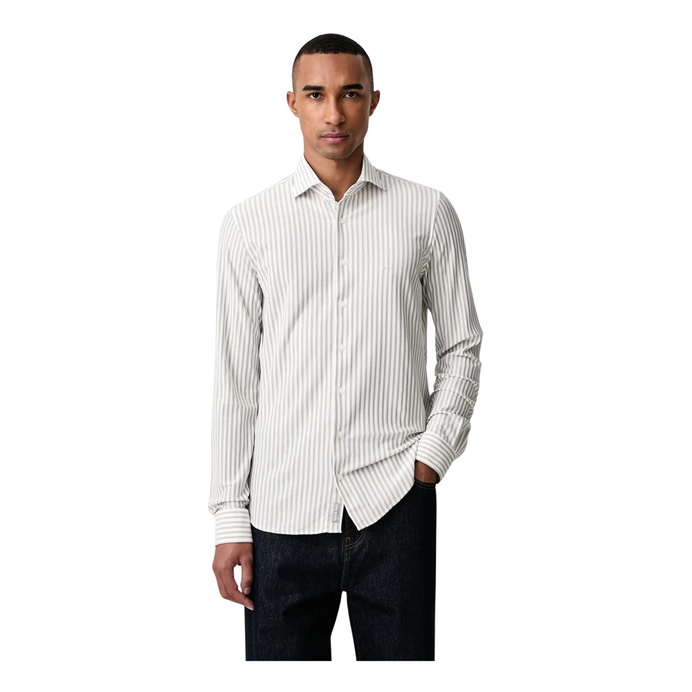 Michael Kors Beige Hemd Japanese Perform Knit Stripe Slim - Bild 2