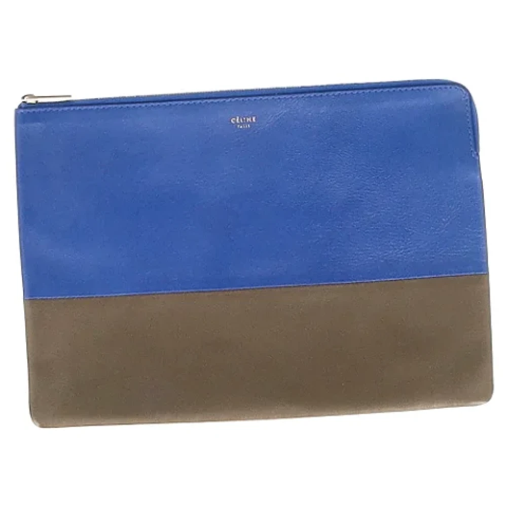Celine Vintage Pre-owned Leather celine-bags Blue Dames