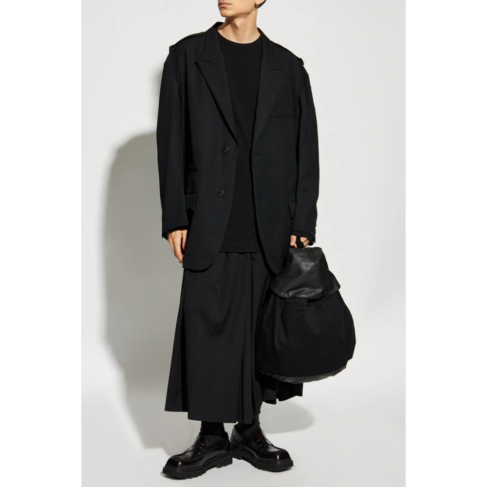 Y-3 Wollen jas Black Heren