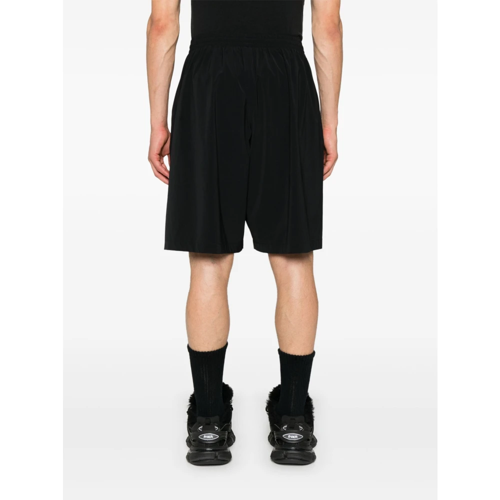 Balenciaga Zwarte Stretch Activewear Shorts Black Heren