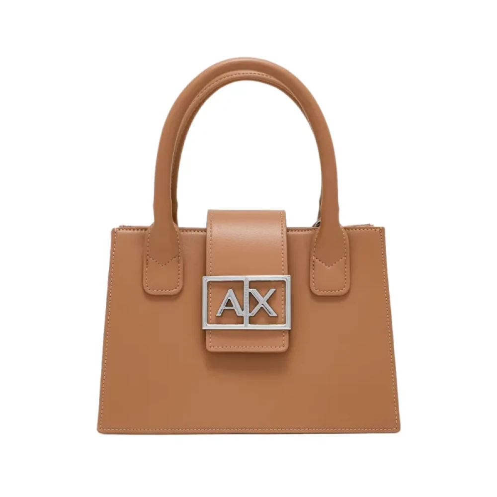 Armani Exchange - Chice Strukturierte Luxus-Handtasche - Bags - Damen - Braun - One Size - Bild 3