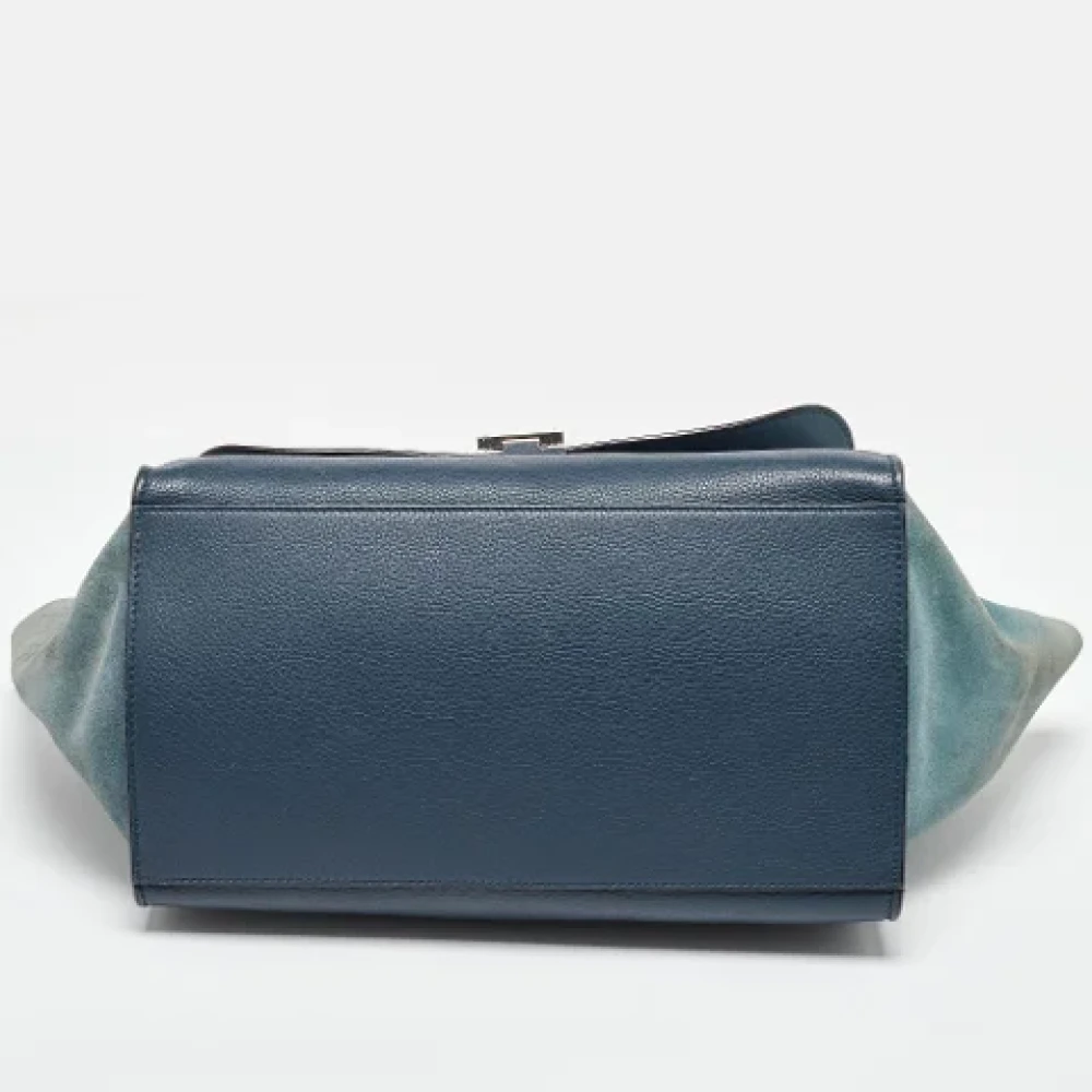 Celine Vintage Pre-owned Leather handbags Blue Dames