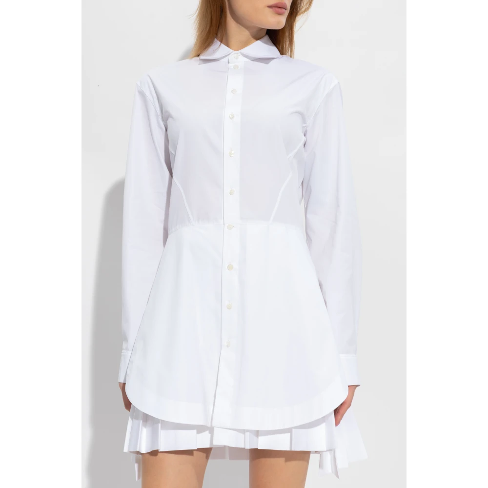 Alaïa Jurk met geplooide achterkant White Dames