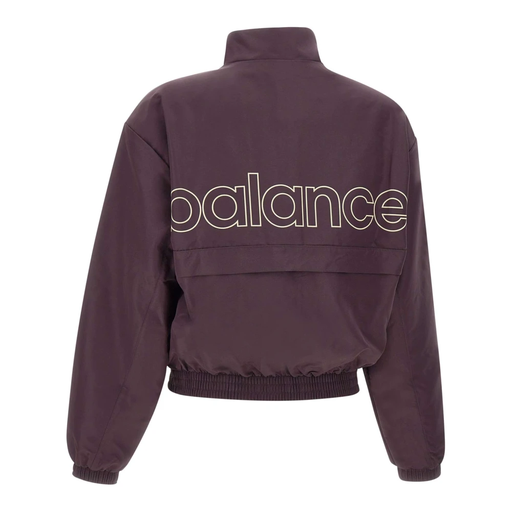 New Balance Gekleurde grafische geweven jas Purple Dames