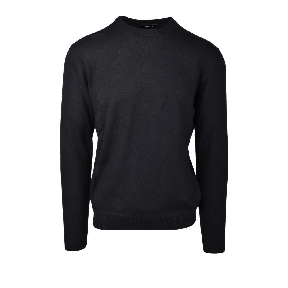 Alpha Studio Zachte Gebreide Trui Mix Black Heren