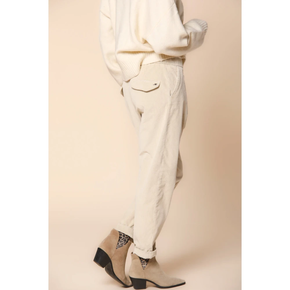 Mason's Velvet City Jogger Broek Beige Dames