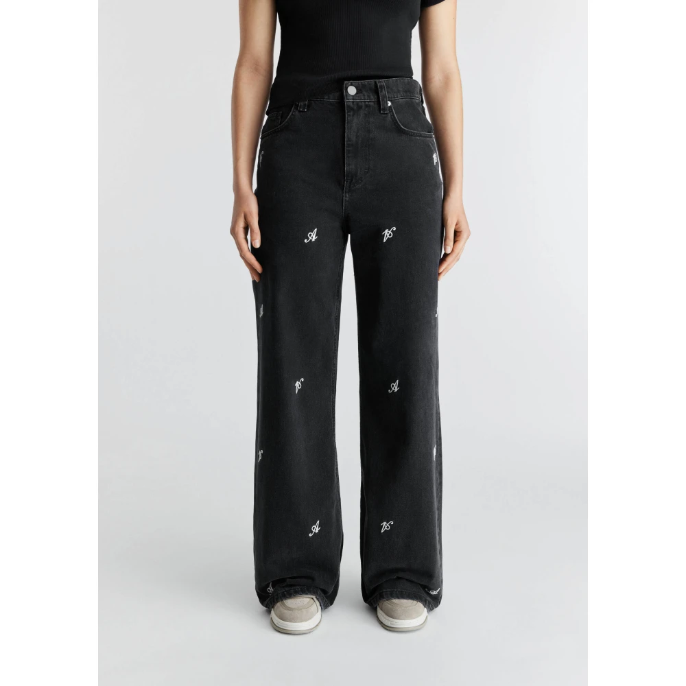 Axel Arigato Clara Wide-Leg Jeans Black Dames