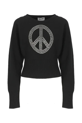 Svart tröja med Peace logo