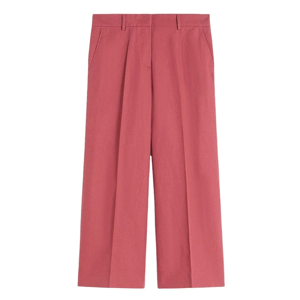 Weekend Max Mara Kvinno Röd Byxor Dam, Xs, Pantalone Lungo