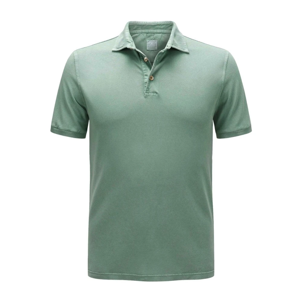 Fedeli Korte Mouw Groene Basilicum Poloshirt Green Heren