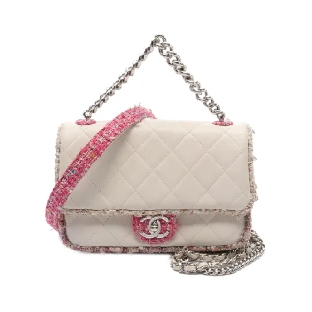 Chanel Vintage Pre-owned Leather chanel-bags Beige Dames