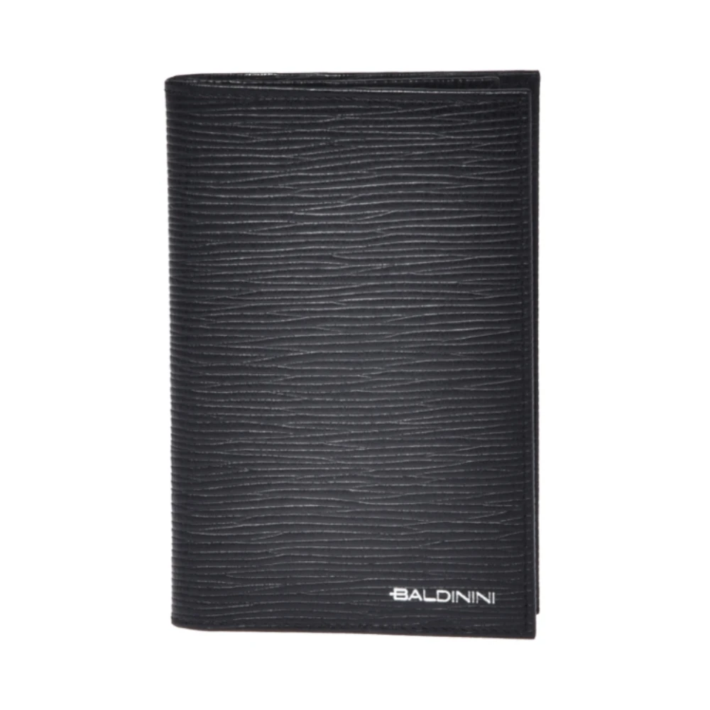 Baldinini Men's Black Printed Leather Wallet - Wallets & Cardholders - One Size - Accessories