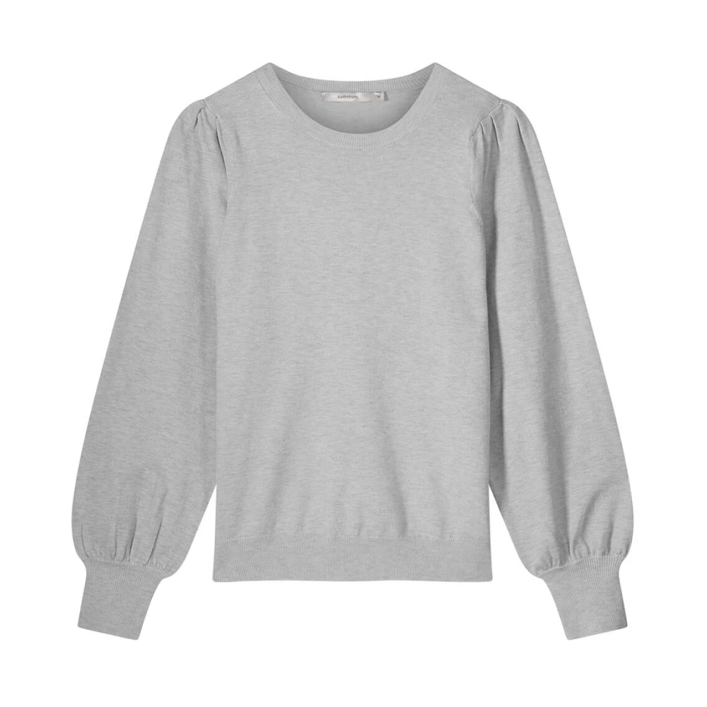 Summum Woman Gezellige Ronde Hals Trui Gray Dames