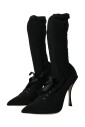 bottes-a-talon-aiguille-noires-a-lacets