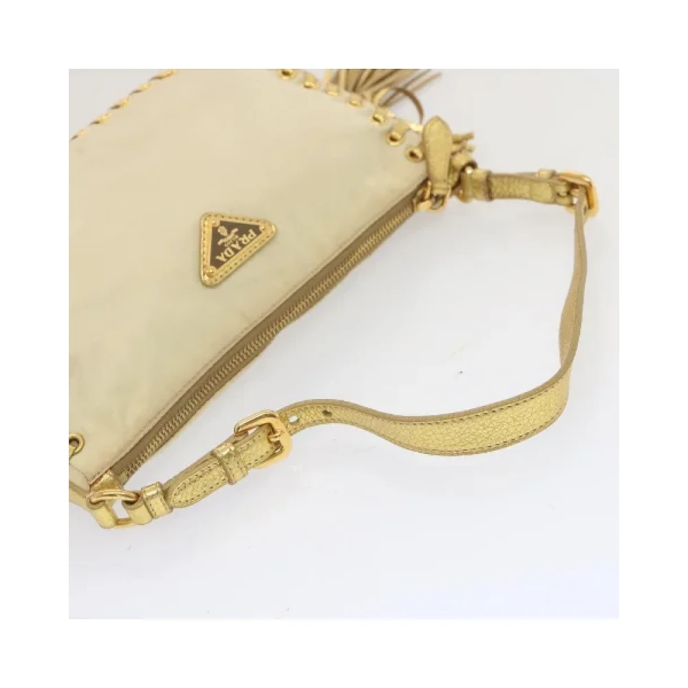 Prada Vintage Pre-owned Nylon home-office Beige Dames