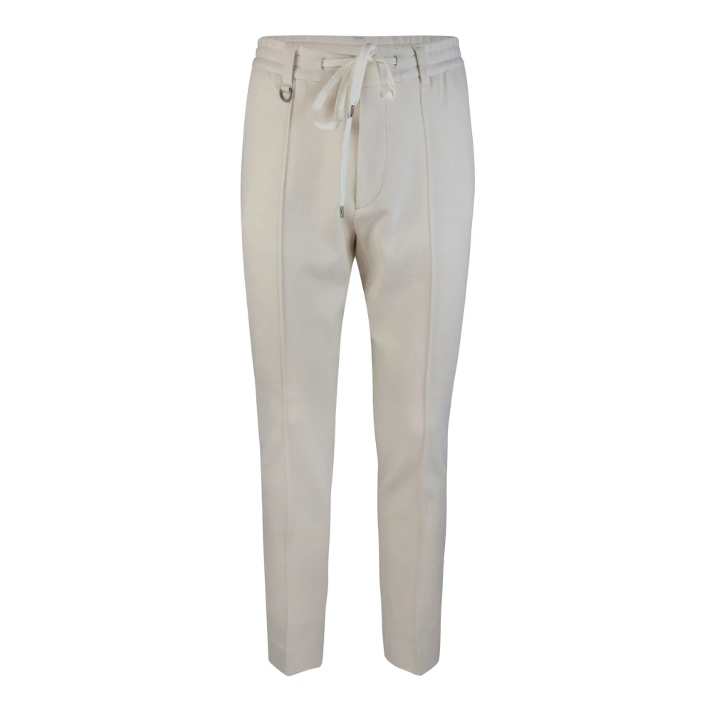 Paolo Pecora Witte Chino Broek Rits Sluiting White Heren