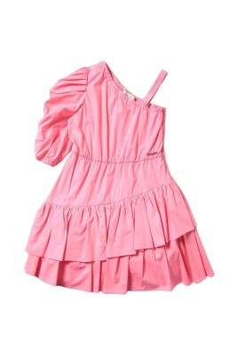 ruffle-one-shoulder-poplin-dress