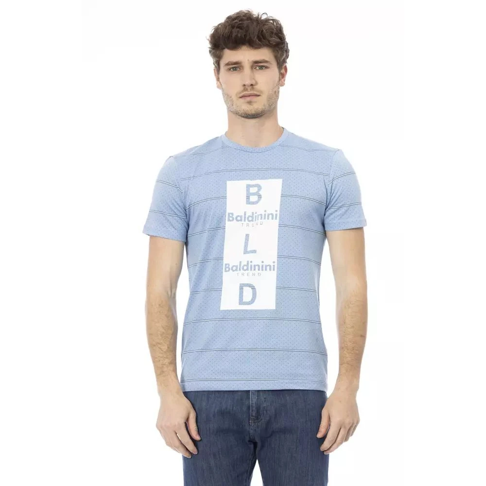 Baldinini Elegant ljusblå bomulls-T-shirt Blue, Herr