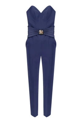 Flowing Crepe Jumpsuit med Macro Bow