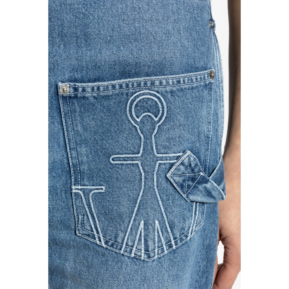 JW Anderson Jeans met logo Blue Dames