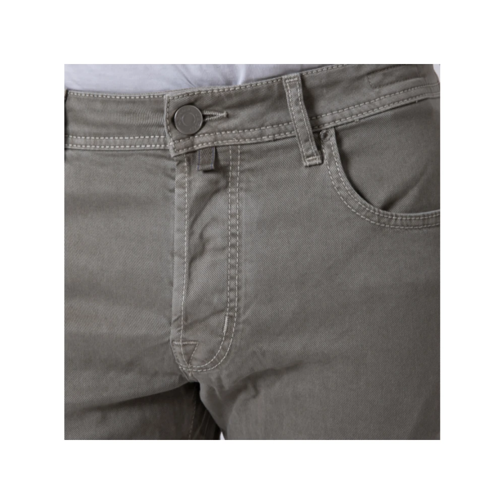 Jacob Cohën Slim Comfortabele Taupe Katoenen Jeans Gray Heren