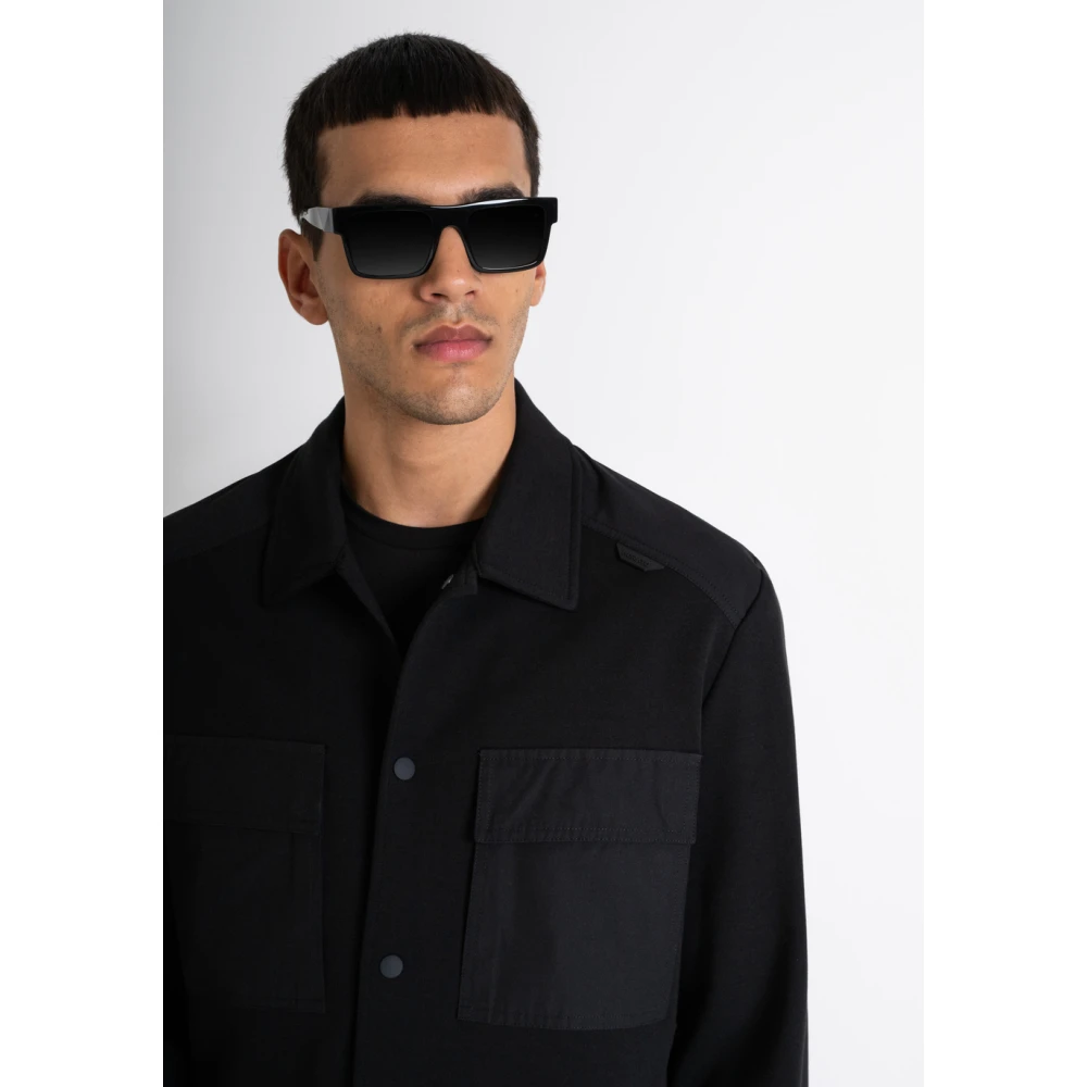 Antony Morato Katoenmix Regular Fit Overshirt Black Heren