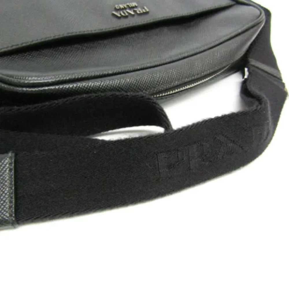 Prada Vintage Pre-owned Leather prada-bags Black Heren