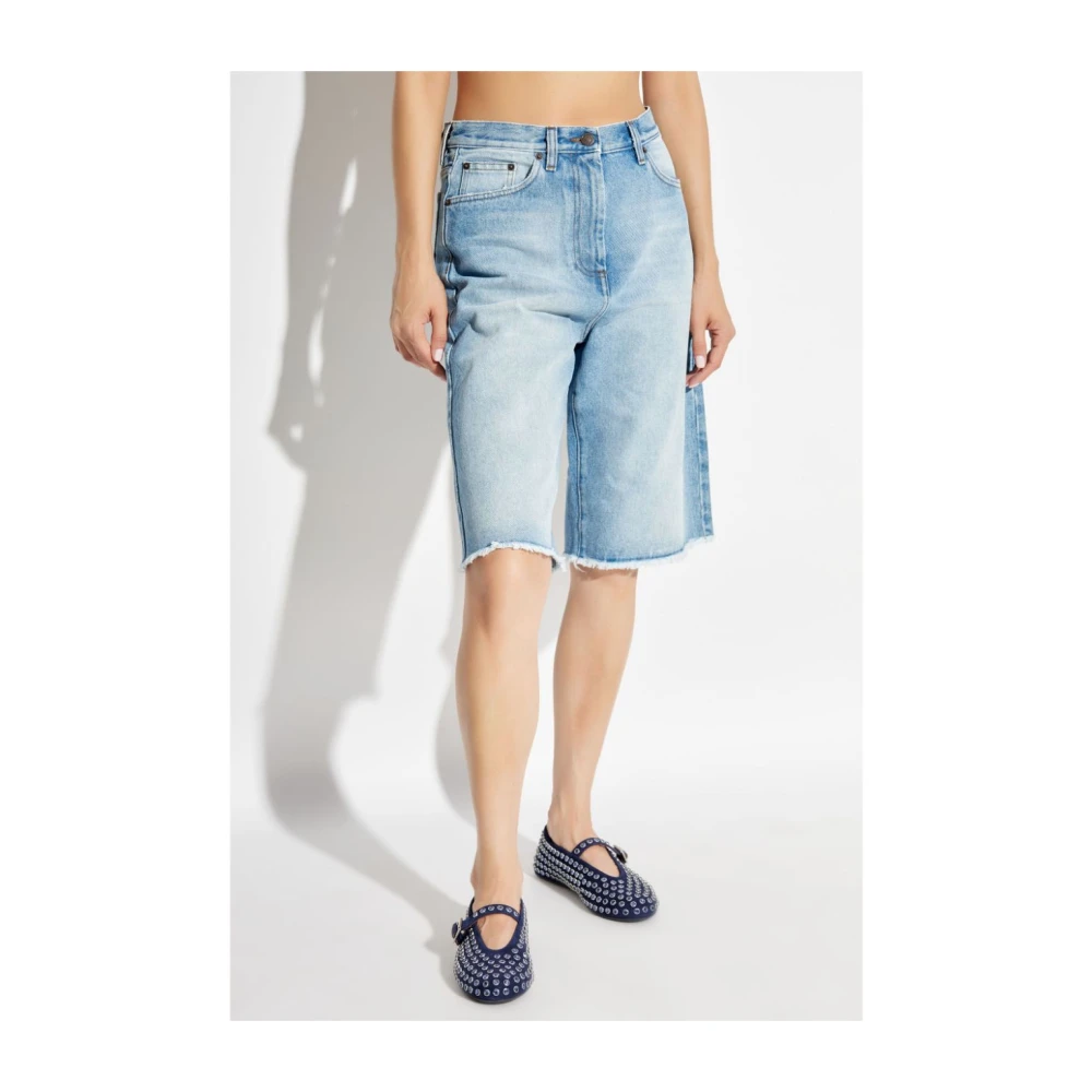 Dries Van Noten Denim Shorts Broek Stijlvolle Mode Blue Dames
