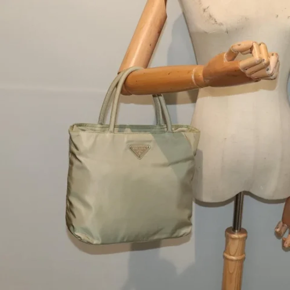 Prada Vintage Pre-owned Fabric prada-bags Beige Dames
