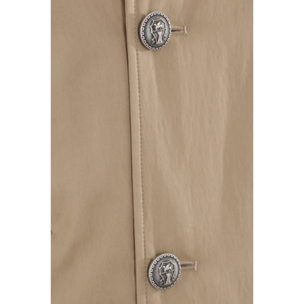 BRUNELLO CUCINELLI Lichtbruine Katoenen Gabardinejas Brown Heren