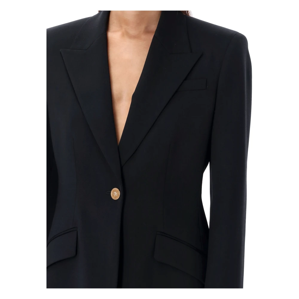 Versace Zwarte op maat gemaakte blazerjas Black Dames