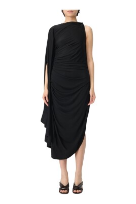 asymmetric-draped-midi-dress